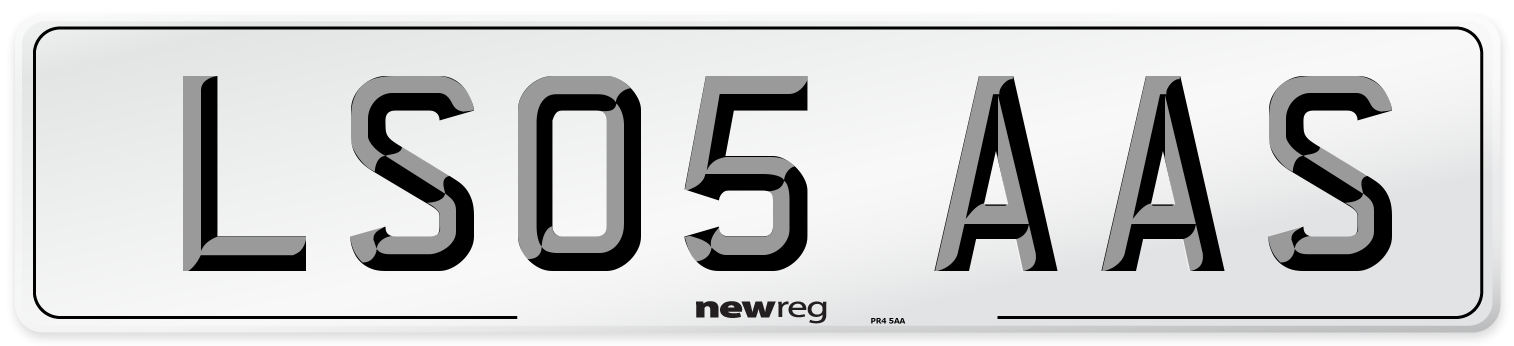 LS05 AAS Number Plate from New Reg
